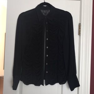 INC International 100% silk black blouse.